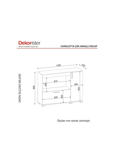 Dekorister Charlotta Çok Amaçlı Dolap Mikro Dalga Dolabı Beyaz-Co Dekorister Charlotta Çok Amaçlı Dolap Mikro Dalga Dolabı Beyaz-Co