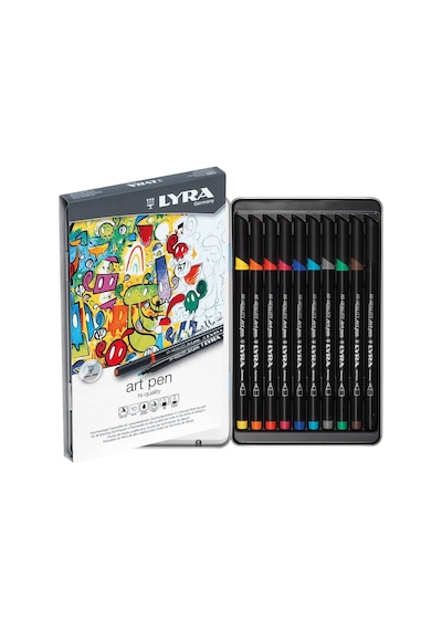 Lyra Hi-Quality Metal Art Pen 10Lu Set