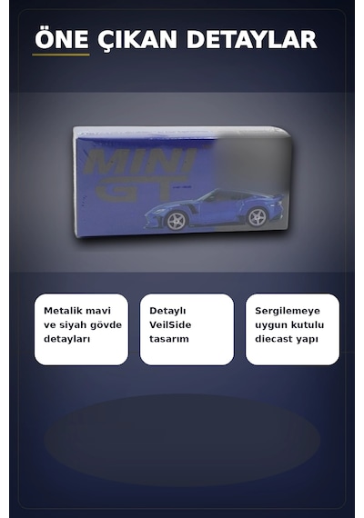 Mavi Metal 1/64 Nissan Z Veilside Ffz400 Model Araba - Koleksiyonluk Diecast Bx-313400