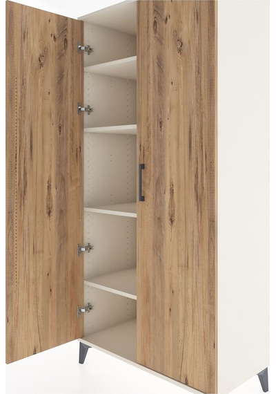 Hyperion Dolap 4 Raflı 2 Kapaklı 88x44x182 Aytaşı-çam Aytaşı