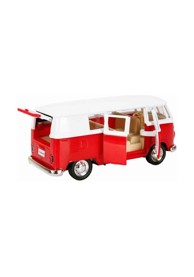 1:32 Rmz City Alman Klasikleri Serisi Die Cast Çek Bırak Model Araba - Kırmızı Volkswagen T1 Transpo