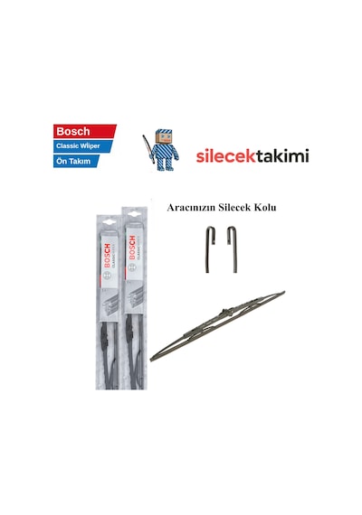 Ford Fusion 2011 Silecek Takımı Ön Bosch Classic Wiper Telli