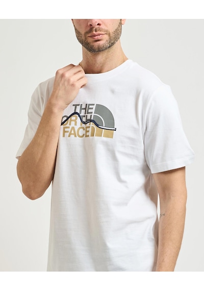The North Face Mountain Line Erkek Beyaz Tişört Nf0a8guxfn41