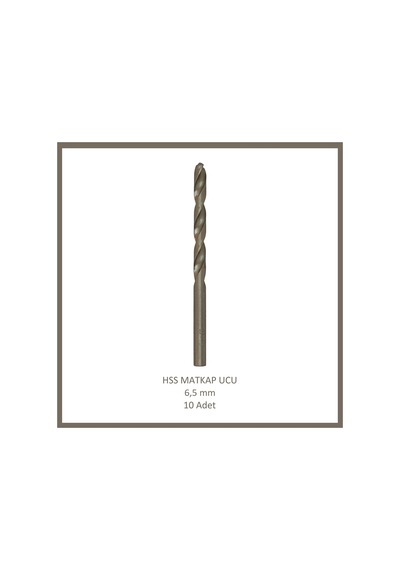 Hss Matkap Ucu 6,5 Mm, Metal, Ahşap, Plastik İçin 10 Adet