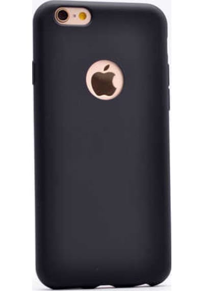 Noktaks - Apple Uyumlu iPhone 6 - 6s - Kılıf Mat Soft Esnek Premier Silikon Kapak - T1639 - Siyah Siyah