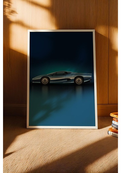 Saturn Jaguar Xj220 Araba Çerçeveli Tablo Erkek Odası Ve Garaj Dekoru Classic Car Collection