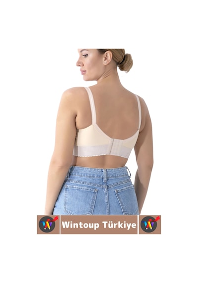 Wintoup İz İç Göstermez Meme Dikleştirici Şekillendirici Çok Şık Rahat Estetik Mideli Toparlayıcı Sütyen Ten
