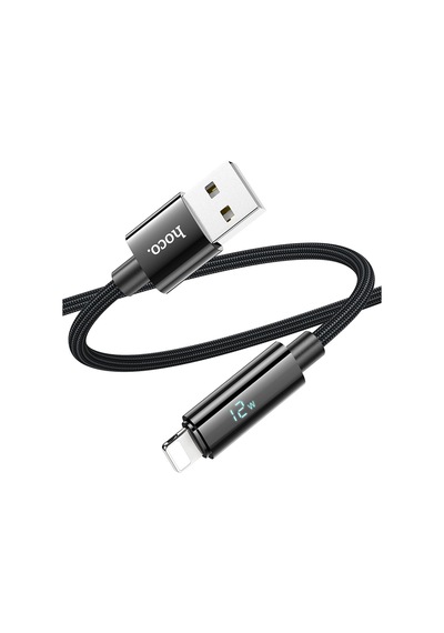 Hoco U125 Benefit USB to Lightning Şarj Data Kablosu Siyah 1.2 M
