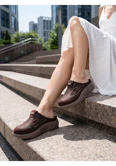 Nesilshoes Nesil Shoes Conf 222 Kahve Anatomik Kadın Sabo Terlik