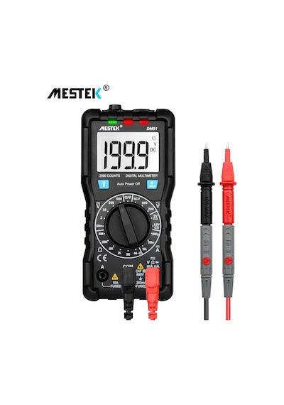 Dm91-mestek Dm91/dm91a/dm91s Dijital Multimetre 9999 Sayısı Ac/dc Ampermetre Voltmetre Ohm Gerilim Ölçer Hfe Nvc Kapasitans Test Cihazı