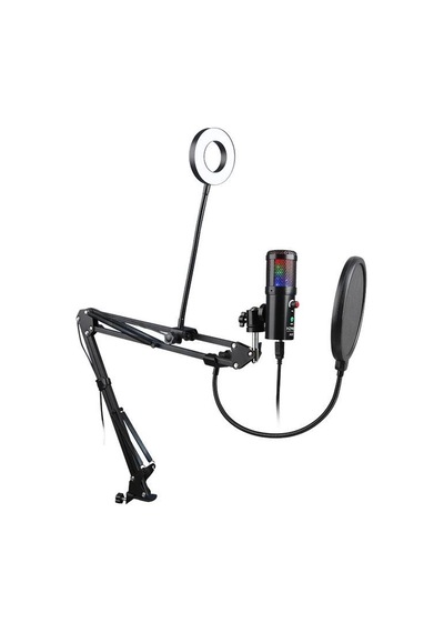 WellSound A6S-B Profesyonel Işıklı Mikrofon Seti