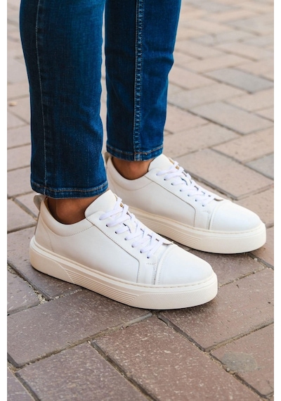 Mubiano Hakiki Deri M3-b Beyaz Erkek Spor Ayakkabı & Sneaker Beyaz