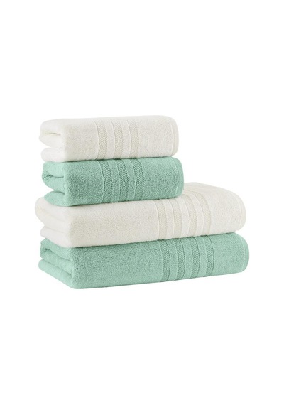 Lavinda 4 Lü Banyo Havlu Seti 70x140 Mint