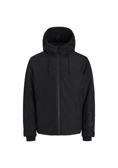 Jack & Jones Erkek Bagcik Ayarli Kapüsonlu Su Geçirmez Ceket - Fusion - 12299783 Siyah