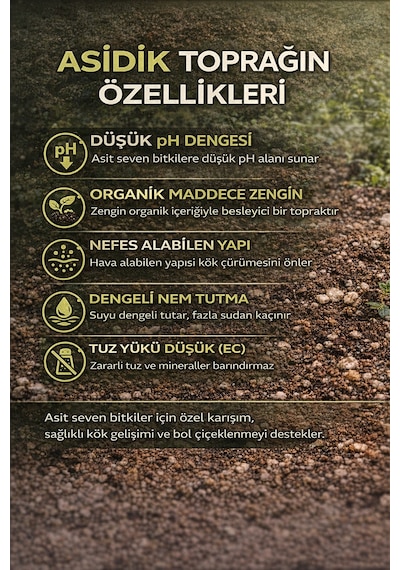 5 Litre Düşük Ph Torf Perlit Karışımı Yaban Mersini, Açelya, Kamelya, Ortanca, Gardenya