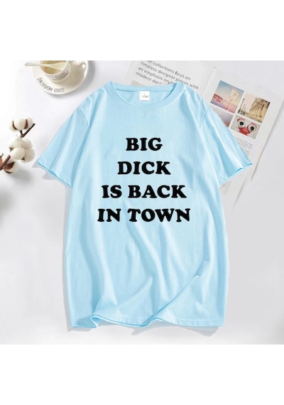Flood Of Style T Shirt Komik Streetwear Erkekler Kısa Kollu Mavi
