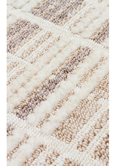 Eko Halı Joy 04 Beige Grey Hav Toz Vermeyen Etnik Desenli Halı Bej 3