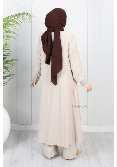 Rahvel Umre Takımı Viskon Kumaş Tunik Pantolon Bir Arada Terletmez İç Göstermez Taş Rahvel Umre Takımı Viskon Kumaş Tunik Pantolon Bir Arada Terletmez İç Göstermez Taş