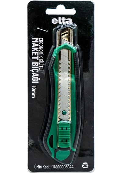 Elta Ergonomik Kilitli Geniş Maket Bıçağı 18 MM