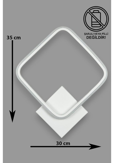 Legacy Kira Aplik Modern Tasarım Beyaz Renk Gün Işığı Ledli Banyo - Mutfak - Salon Led Duvar Aplik Beyaz