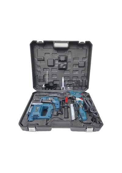 Prohummer Ph322 Elektrikli 4 Lü Mattkap Set Takımı - Kırıcı Delici, Vidalama Matkap, 125mm Avuç Taşlama, Dekupaj Testere