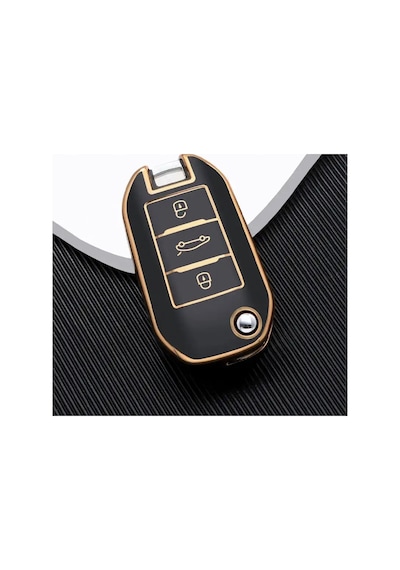 Peugeot 208 301 307 308 508 2008 3008 Partner Van Anahtar Kılıfı Anahtarlı Model Siyah/gold