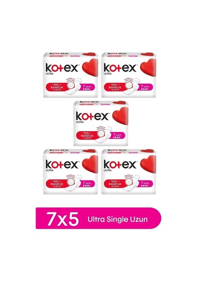 Hijyenik Ped Ultra Extra Uzun 7'li X 5 Adet