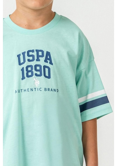 U.S. Polo Assn. Erkek Çocuk 2 Li Bermuda T-şhirt Takım Yeşil-2306 Yeşil