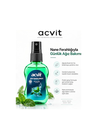 Ağız Bakım Spreyi Uzun Süreli Nane Ferahlığı 50 Ml