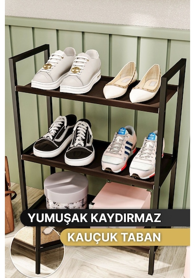 Ayakkabılık Metal Ayakkabılık Ahşap Ayakkabılık Dekoratif 3katlı Kumaşlı Mobilya Çok Amaçlı Raf Siyah Ayakkabılık Metal Ayakkabılık Ahşap Ayakkabılık Dekoratif 3katlı Kumaşlı Mobilya Çok Amaçlı Raf Siyah