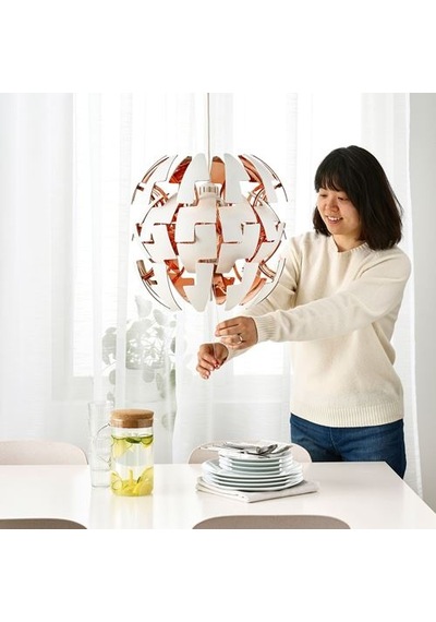 Ikea Ps 2014 Sarkıt Lamba, Beyaz-bakır Rengi, 35 Cm