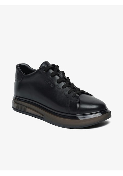 Greyder 64650 6y Siyah Hakiki Deri Erkek Sneaker Deri Spor Ayakkabı Siyah
