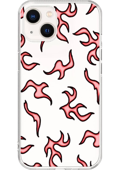 Apple Uyumlu iPhone 15 Şeffaf Kılıf Şeffaf Wallpaper 4 Tasarımlı