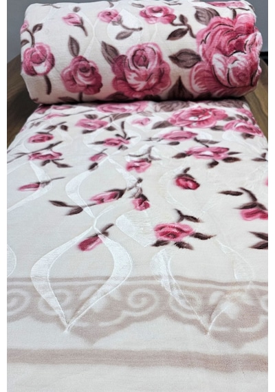 Çift Kişilik Battaniye-buket Krem Pembe