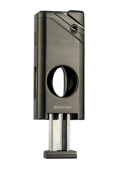 Quantoro Tek Torch Pürmüz V-cut Gunmetal Metal Puro Çakmağı - Trz1123