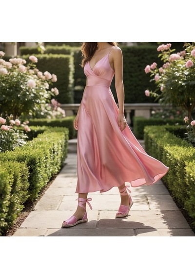 Futsishoes Peony Modern Bilekten Bağlama Pembe Hakiki Deri Kadın Espadril