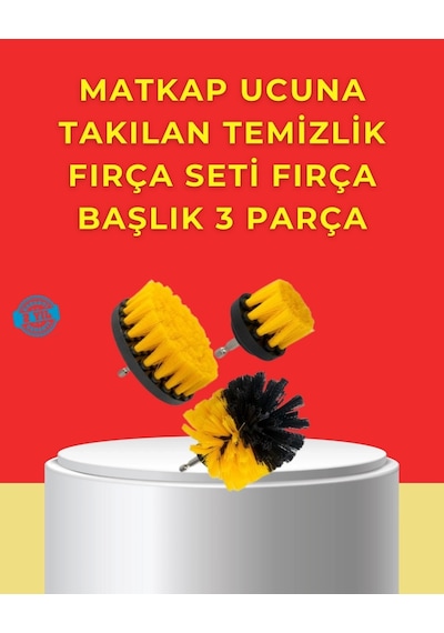 Matkap Ucu Temizlik Aparatı 3 Lü Fırça Seti
