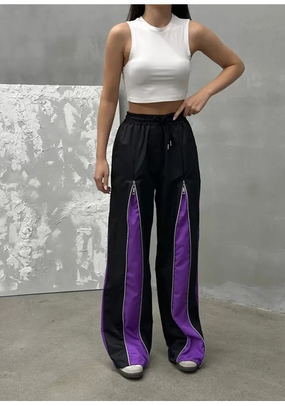 Paradise Urban Zip Track Pant Blok Detaylı Mor