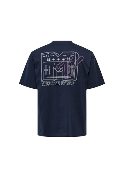 Only Erkek O Yaka T-shirt 22029523 Lacivert