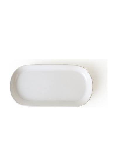 Beyaz Noyan Kayık Tabak 28 Cm 2 Adet 006