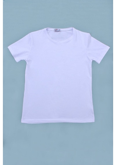 Fyk Kids Düz Model Farklı Renk Seçeneği Ile Unisex Çocuk Tişört Beyaz