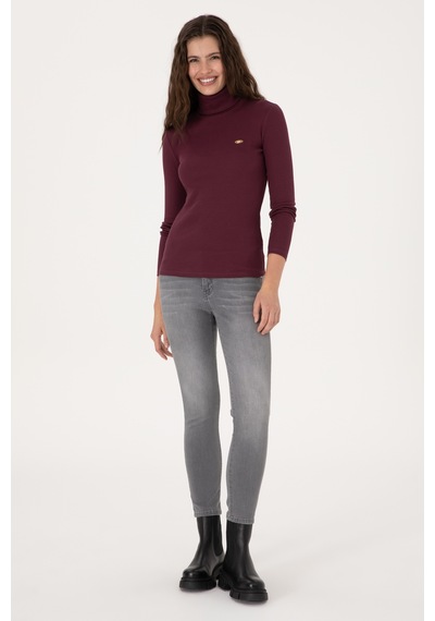 U.S. Polo Assn. Kadın Bordo Balıkçı Yaka Sweatshırt 50313430-VR177 U.S. Polo Assn. Kadın Bordo Balıkçı Yaka Sweatshırt 50313430-VR177