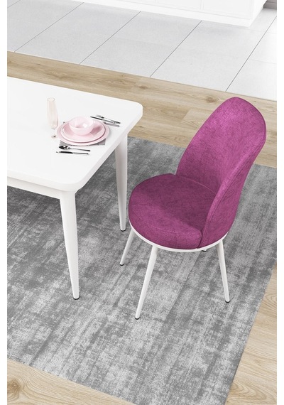 Canisa Concept Nil Serisi 70x110 Sabit Mutfak Masası Takımı Beyaz Masa 2 Mor Sandalye Mor Sandalyeler Beyaz Masa Canisa Concept Nil Serisi 70x110 Sabit Mutfak Masası Takımı Beyaz Masa 2 Mor Sandalye Mor Sandalyeler Beyaz Masa