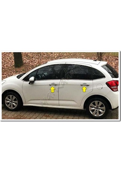 DB Chrome Citroen C3 Kapı Kolu Nikelajı 2009-2016 4 Kapı P.Çelik