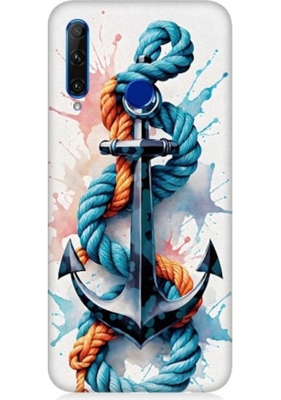 Huawei Honor 20 Lite Uyumlu Gemi Çapası Desenli Silikon Kılıf