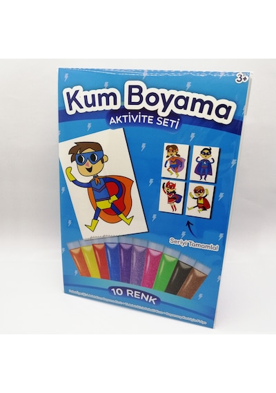 Süper Yumruk Süper Kahraman Kum Boyama Aktivite Seti
