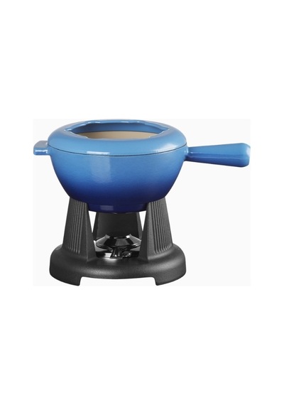 Le Creuset 6 Kişilik Lüks Döküm Fondü Seti Mutfak Ekipmanları Mavi 2