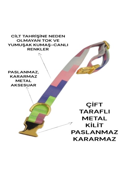 Caramelos Köpek Tasması-küçük Irk Ve Orta Irk İsimli Tasma 9 Açık Yeşil