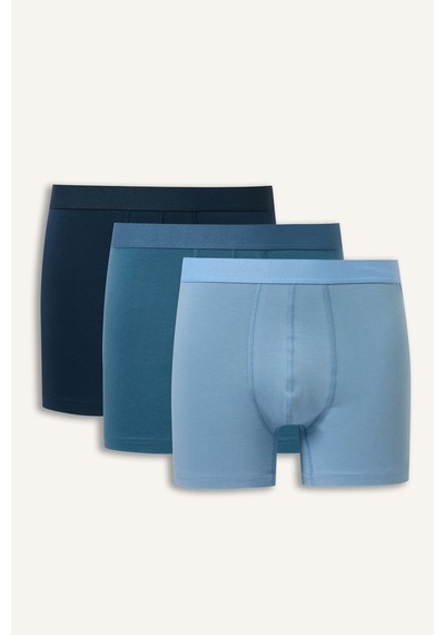 Defacto Regular Fit Beli Lastikli 3lü Boxer I1770ax26aunv165 Lacivert-nv165
