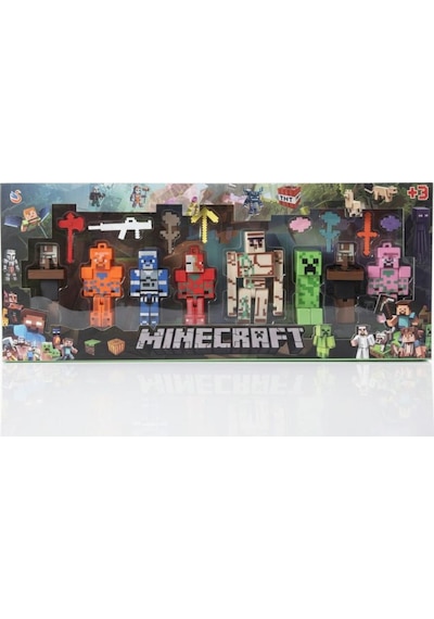 Tıfıl Toys Golemli Minecraft 8 Karakter 8 Aksesuar 16 Parça Çocuk Figür Oyun Seti